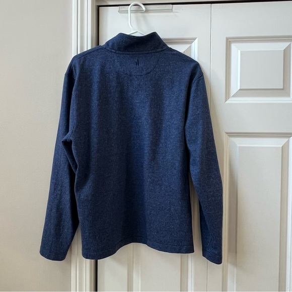 Johnnie-O men’s medium wool blend quarter zip sweater navy blue - Picture 2 of 6